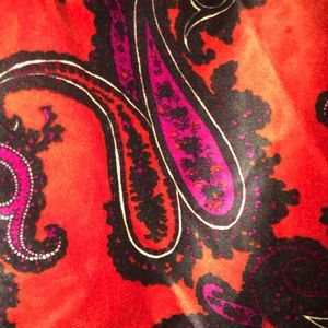 Talbots Velvet Paisley Skirt